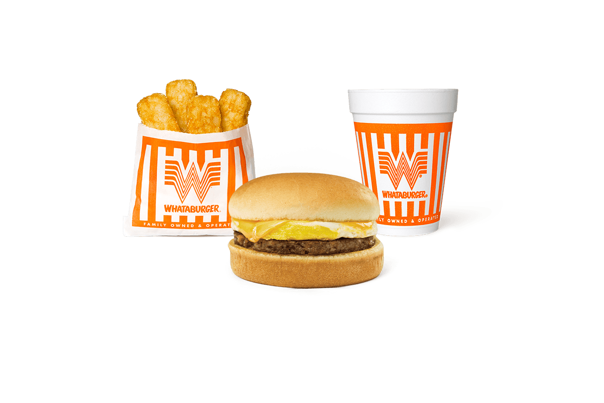 Order #21 Breakfast on a Bun® Whatameal® food online from Whataburger store, Baytown on bringmethat.com