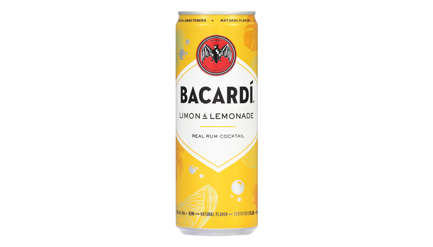 Order BACARDI Ready to Drink Limon & Lemonade 355ml Can food online from Plaza Market store, Baldwin Park on bringmethat.com