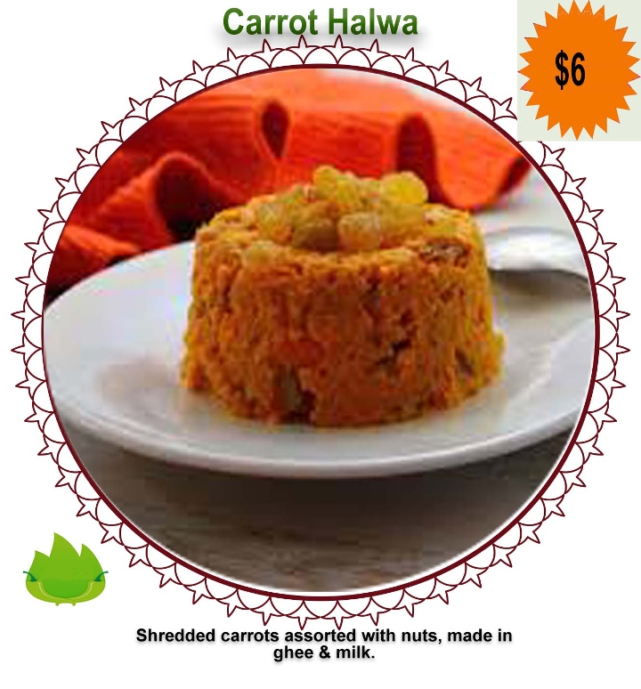 Order Carrot halwa food online from Dakshin Indian Bistro - N Hamilton Rd store, Columbus on bringmethat.com