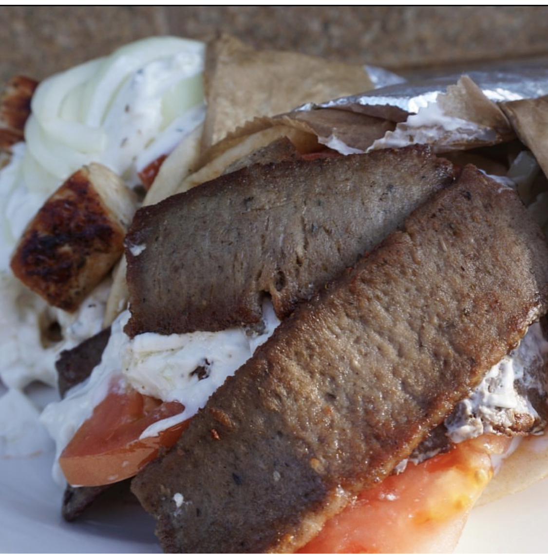 Order Beef Gyro food online from Good Eats Diner store, Maspeth on bringmethat.com