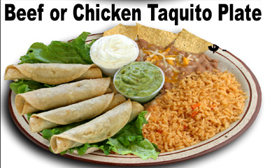 Order Taquito Plate food online from Yellow Basket store, Victorville on bringmethat.com