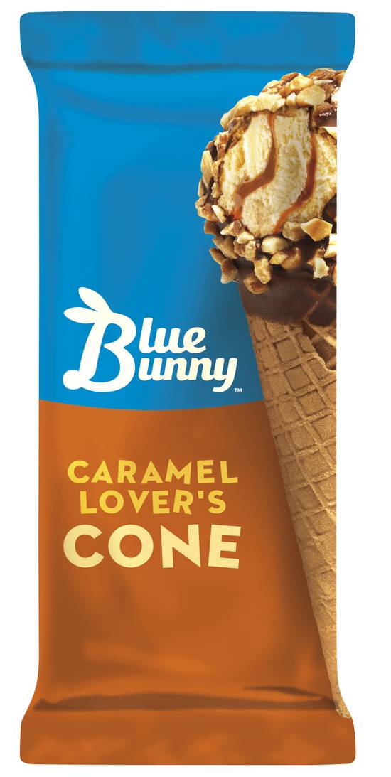 Order Blue Bunny Caramel Lover's Cone food online from Exxon Food Mart store, Port Huron on bringmethat.com