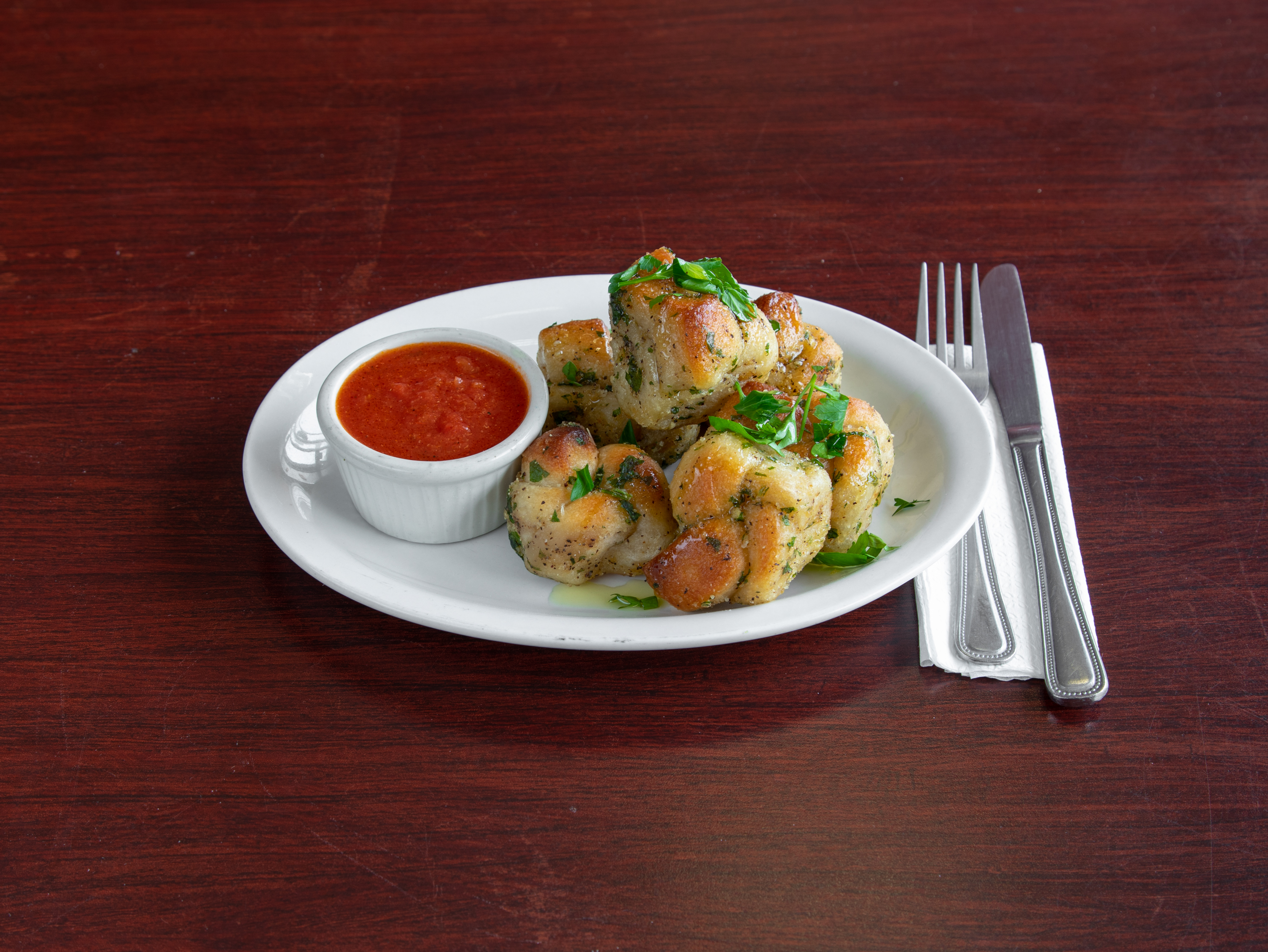 Order 5 Garlic Knots Special food online from Jerry Pizza store, Jersey City on bringmethat.com