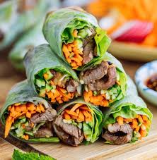 Order A21. BBQ Beef Spring Rolls food online from Pho Saigon Express store, Escondido on bringmethat.com