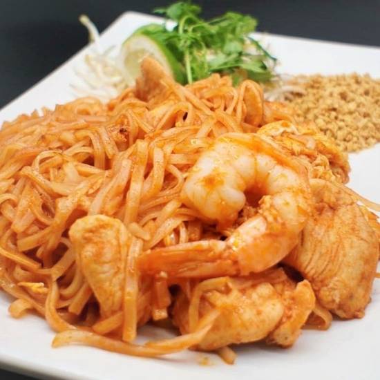 Order L - PAD THAI NOODLES food online from Kim Son Cafe store, Houston on bringmethat.com