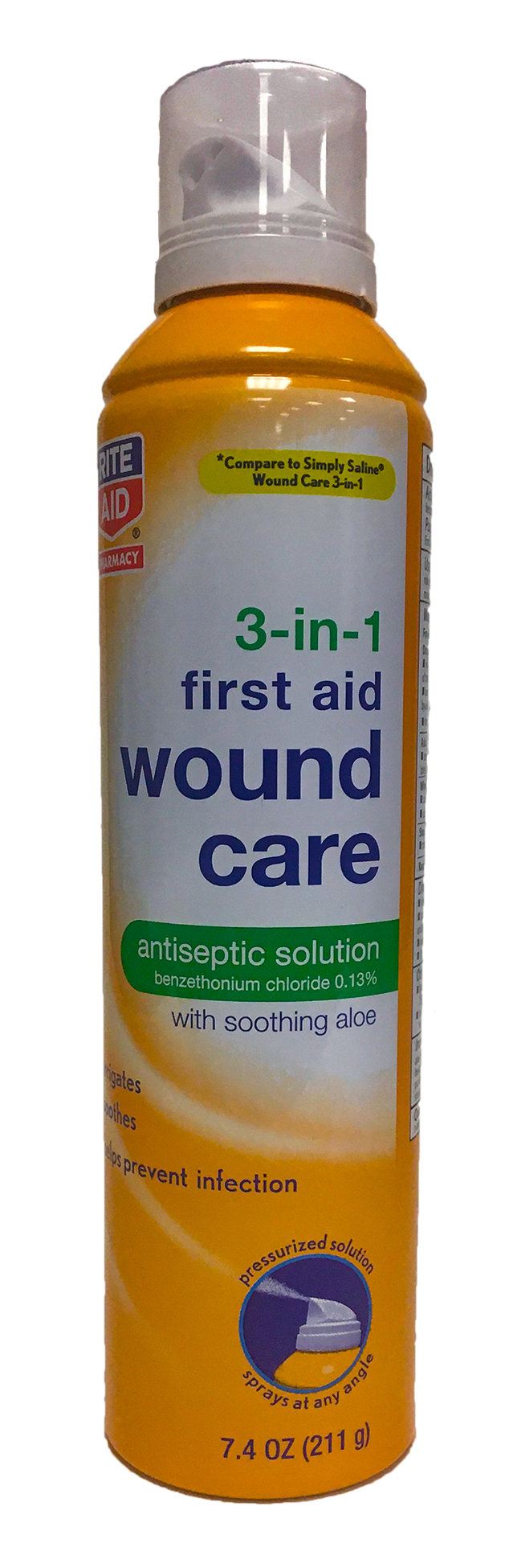 Order Rite Aid 3-in-1 Wound Care Spray - 7.4 oz food online from Rite Aid store, REEDLEY on bringmethat.com