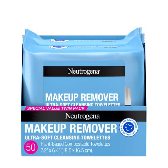 Order Neutrogena Makeup Remover Cleansing Towelettes, Alcohol-Free,  25CT, 2 Pack food online from CVS store, INGLEWOOD on bringmethat.com
