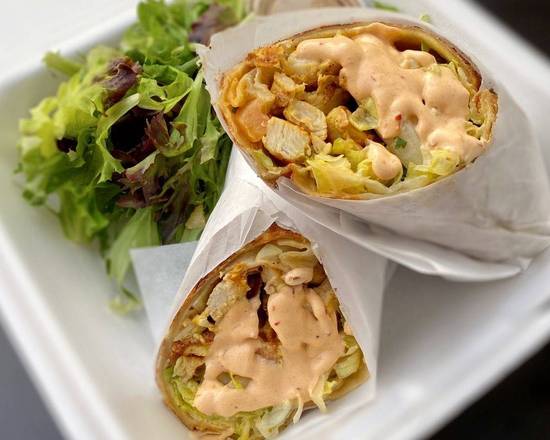 Order Mazaa Chicken Wrap food online from Mazaa Kabob House store, Tracy on bringmethat.com