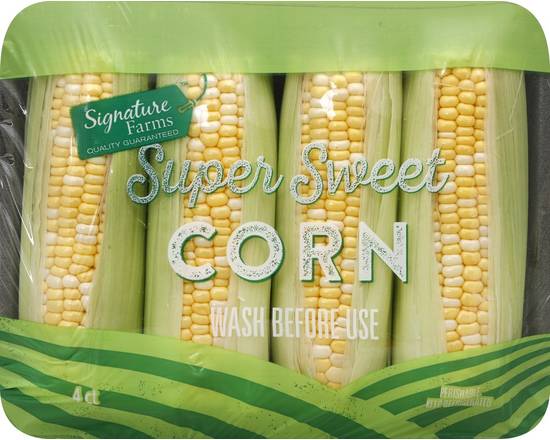 Order Signature Farms · Corn Super Sweet (4 ears) food online from Albertsons store, Hillsboro on bringmethat.com
