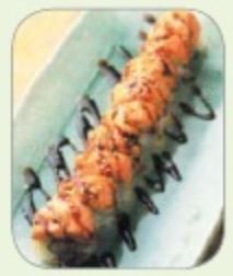 Order 6. Baked Spicy Salmon Roll food online from Sushi Cafe store, South Elgin on bringmethat.com