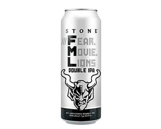 Order Stone Fear Movie Lions Double IPA 19.2oz food online from Balboa Tap House store, San Diego on bringmethat.com