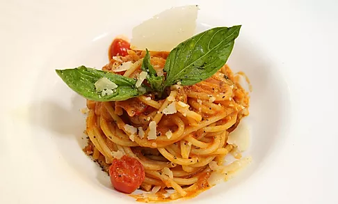 Order Spaghetti al Pomodoro San Marzano Pasta  food online from Palazzone 1960 store, Wayne on bringmethat.com