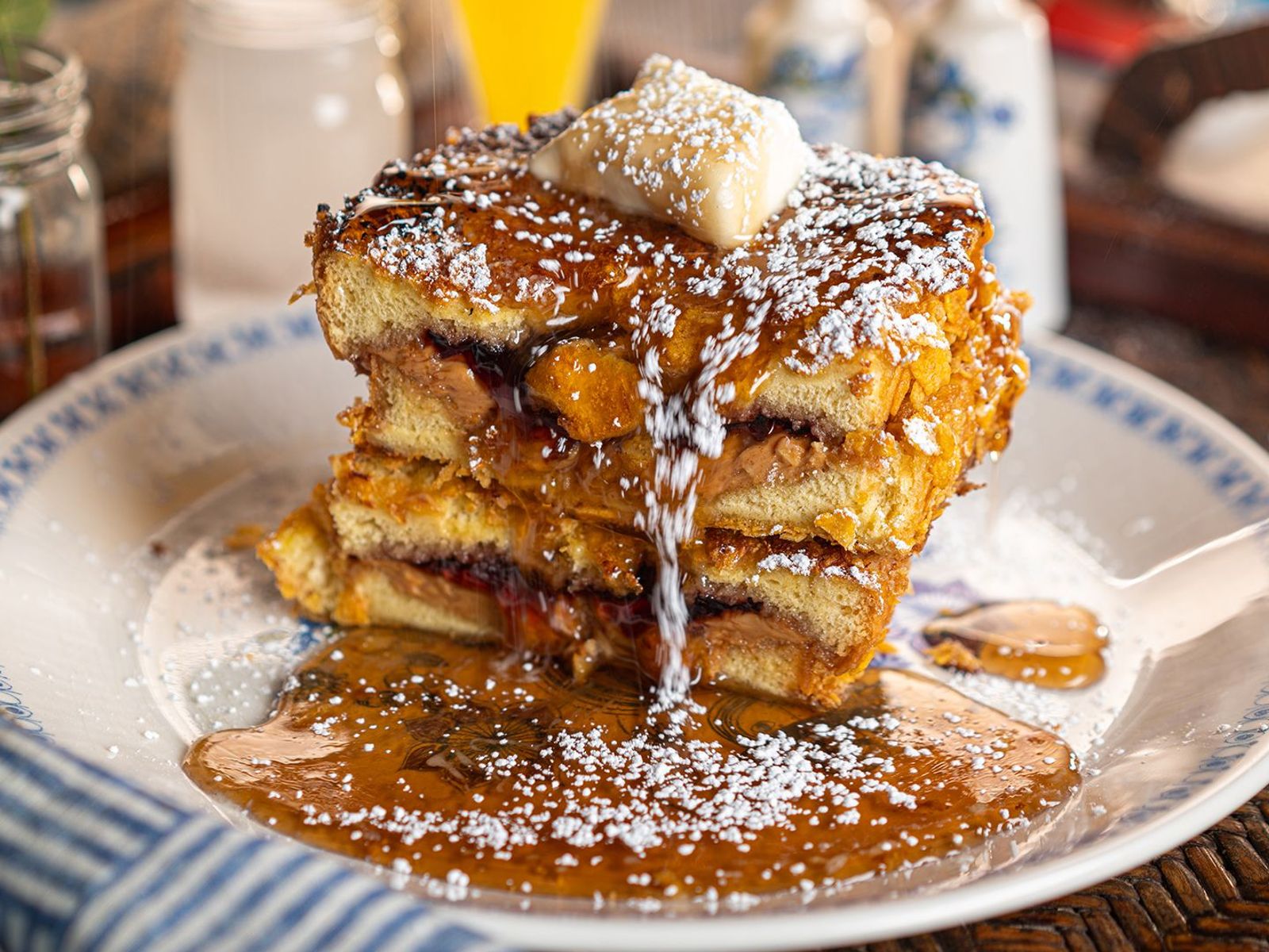 Order PB+J Cornflake French Toast food online from Morning after Breakfast store, Redondo Beach on bringmethat.com