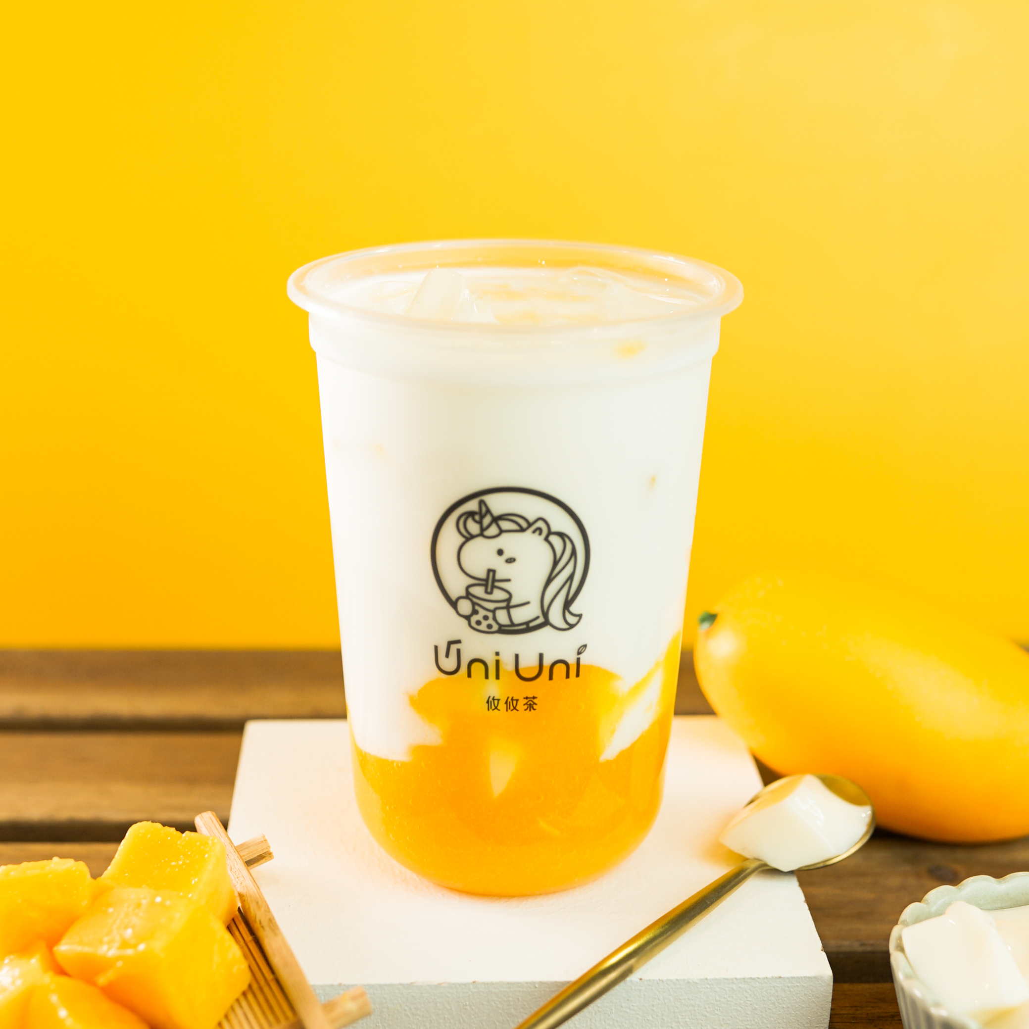 Order Mango Fresh Milk with Milk Mochi food online from Uni Uni store, Katy on bringmethat.com