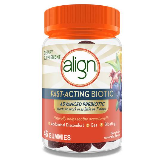 Order Align Fast-Acting Advanced Prebiotic Berry Fusion Gummies (46 ct) food online from Rite Aid store, Tredyffrin on bringmethat.com