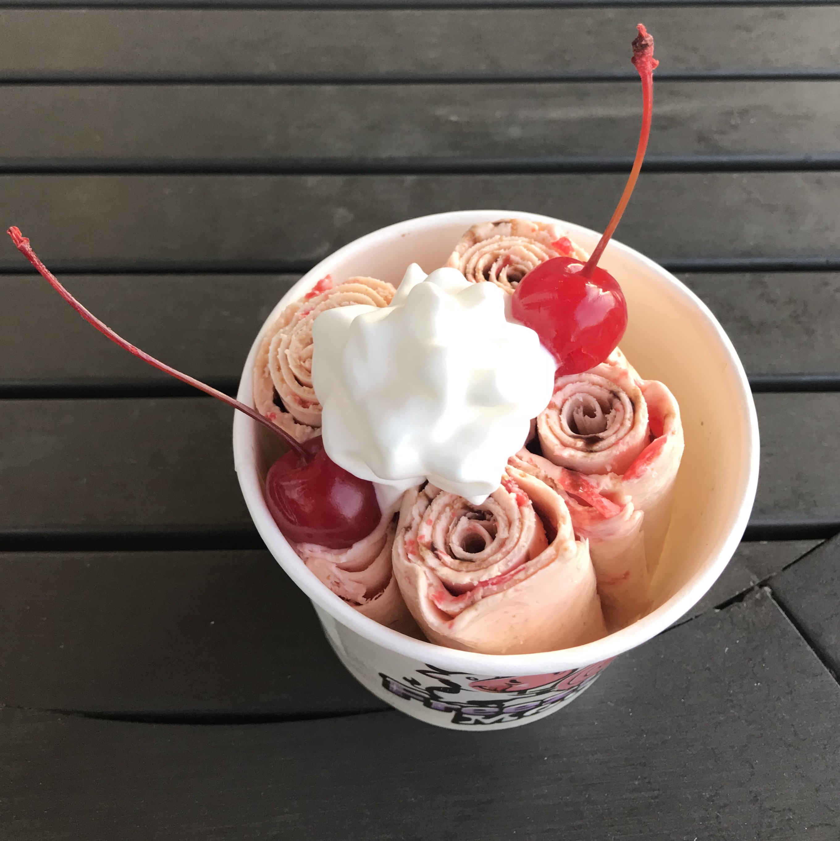 Order 16. Rock Chalk Cherry Ice Cream food online from Freezing Moo store, Suwanee on bringmethat.com