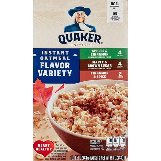 Order Quaker Instant Oatmeal Flavor Variety food online from Cvs store, FAIR OAKS on bringmethat.com