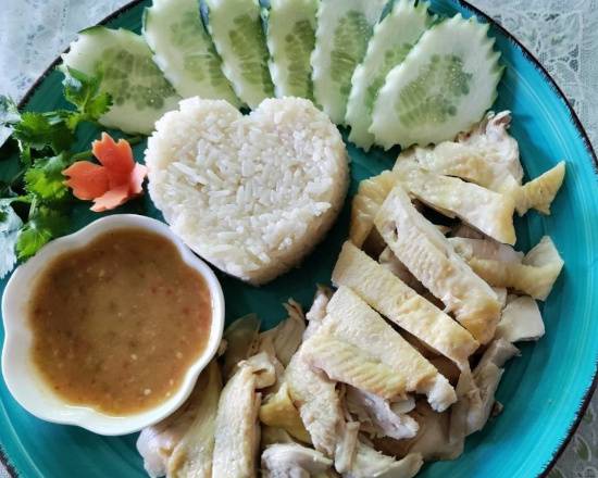 Order Khao Man Gai food online from Bangkok Thai Express Restaurant store, San Rafael on bringmethat.com