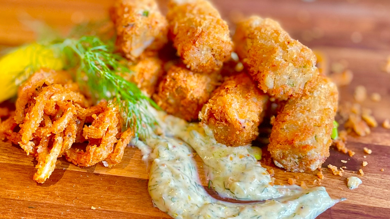 Order Smoked Salmon Tater Tots food online from Seasons & Regions Seafood Grill store, Portland on bringmethat.com