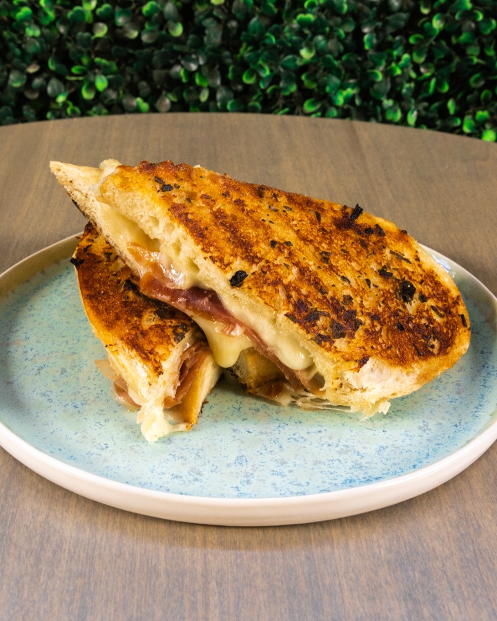 Order Prosciutto Gruyere Grilled Cheese food online from The Coffee Class store, Las Vegas on bringmethat.com