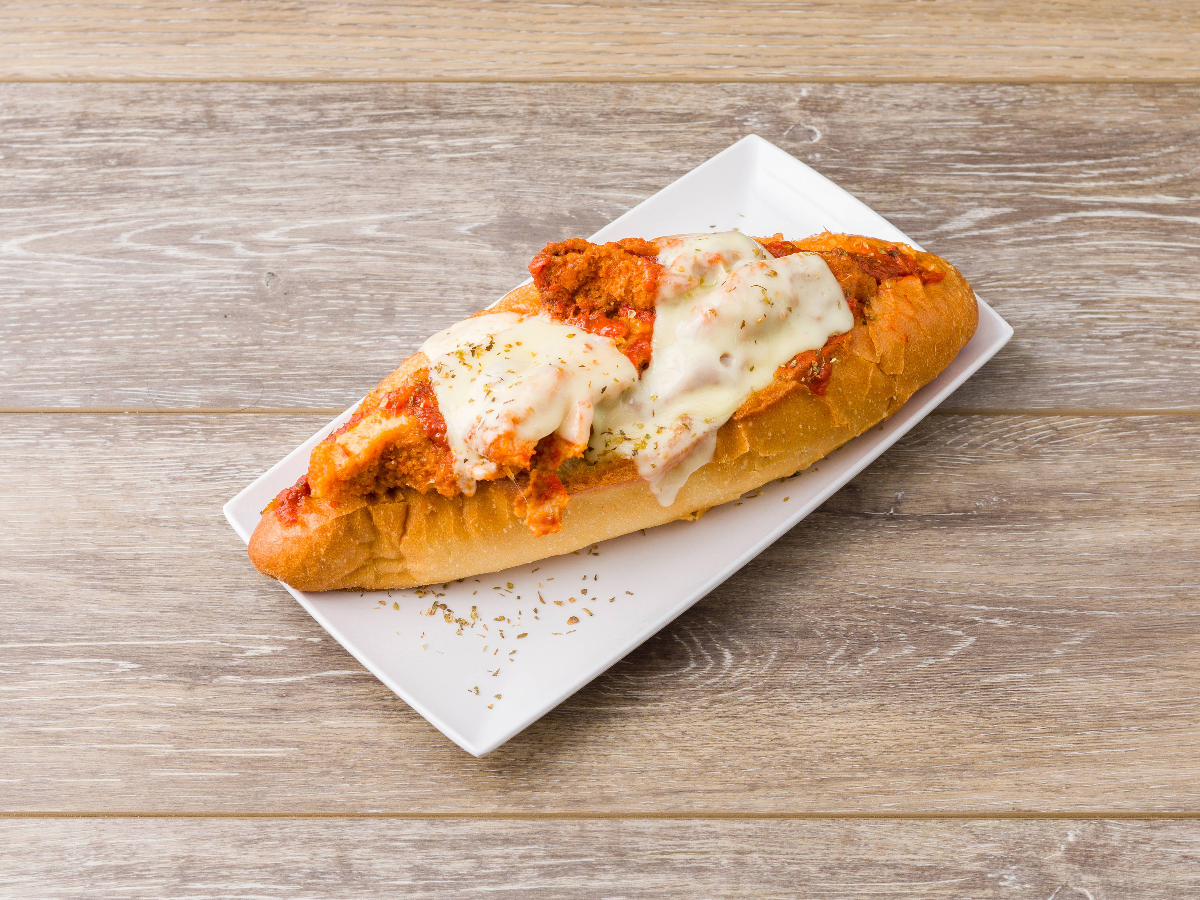 Order Chicken Parmigiana Hot Sub food online from Wings to Go store, Hoboken on bringmethat.com