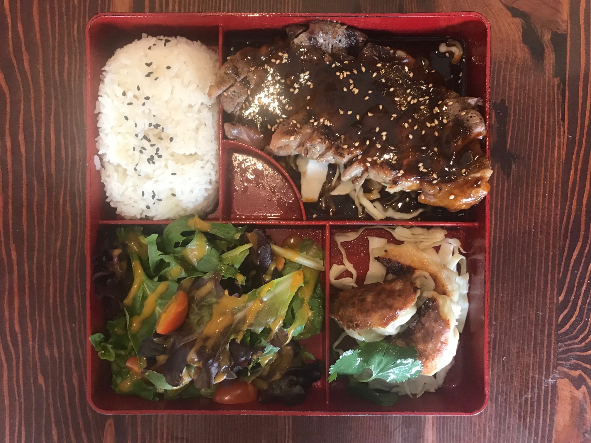 Order Teriyaki Beef Bento Box food online from Ushio Ramen store, San Francisco on bringmethat.com
