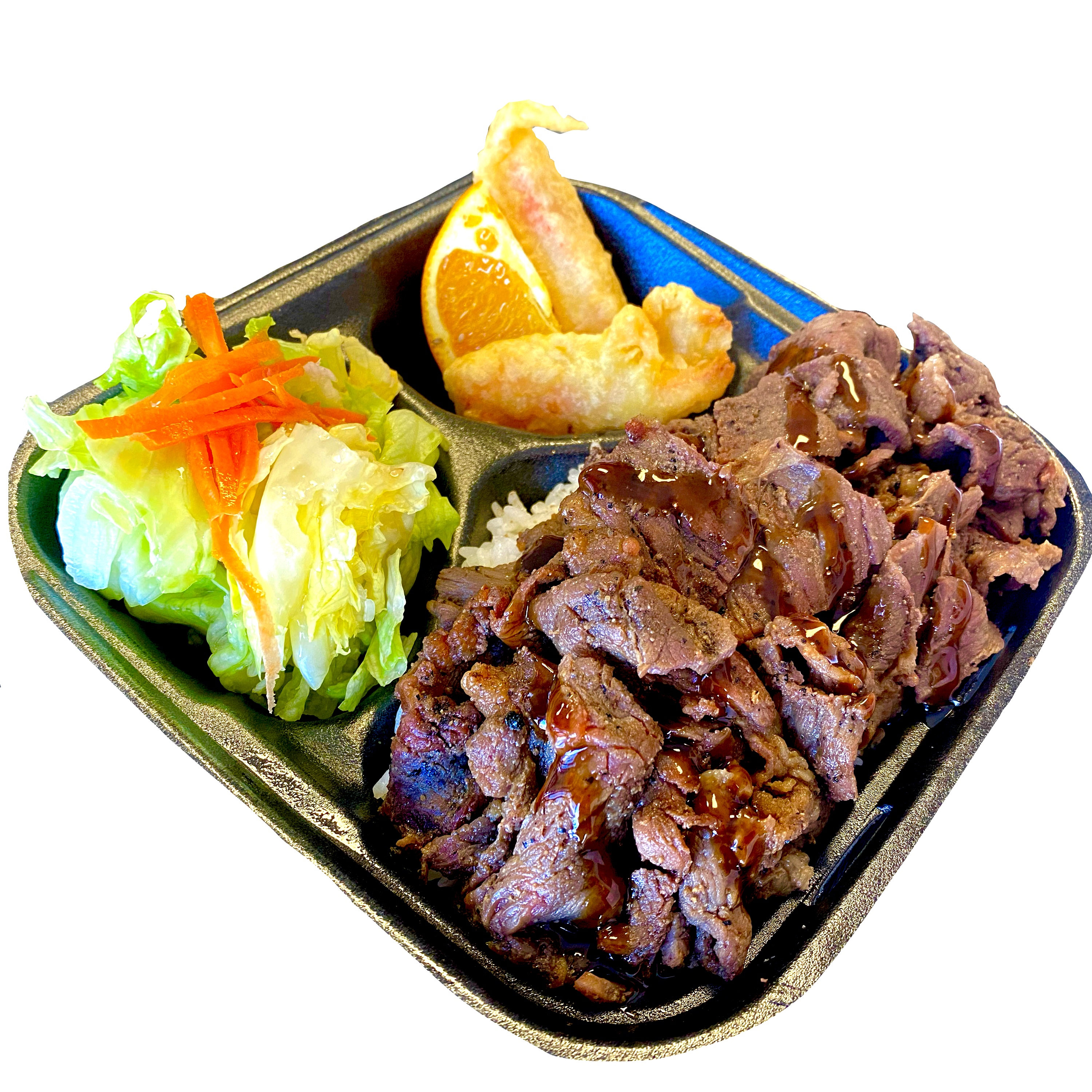 Order Beef Teriyaki Plate food online from Orange House Take Out store, La Habra on bringmethat.com