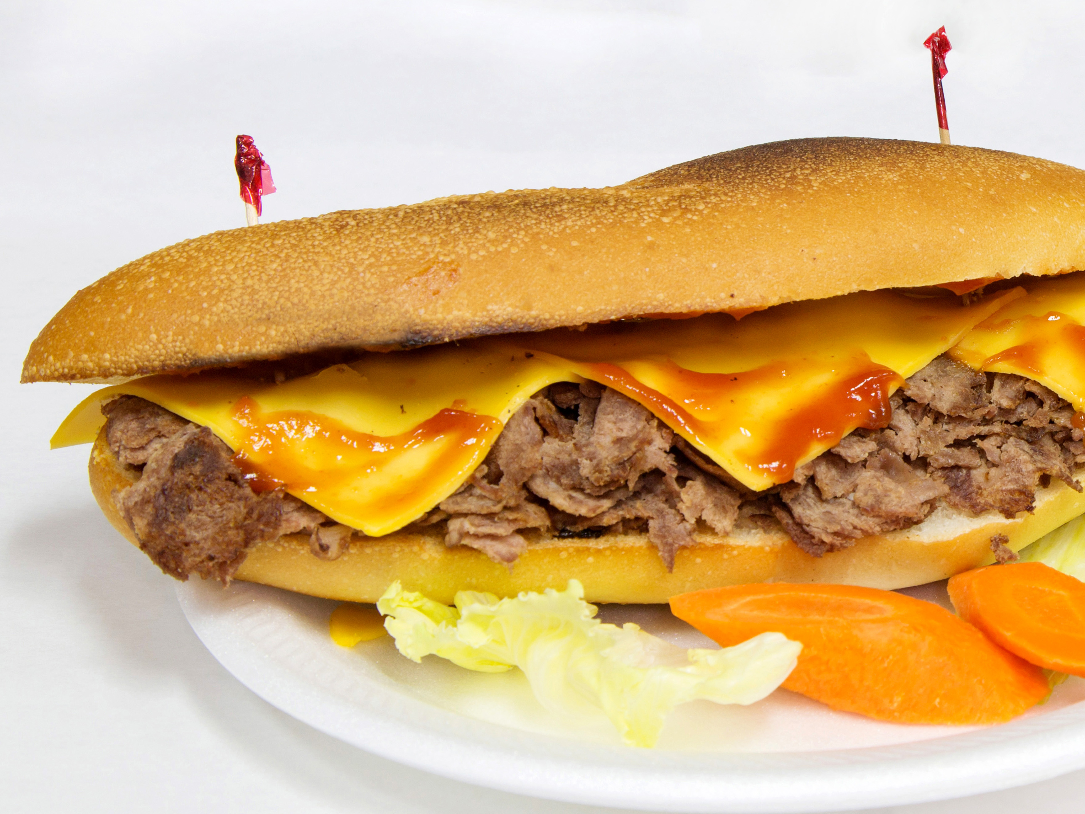 Order Philly Cheese Steak Sandwich food online from Earle Cafe store, Jersey City on bringmethat.com