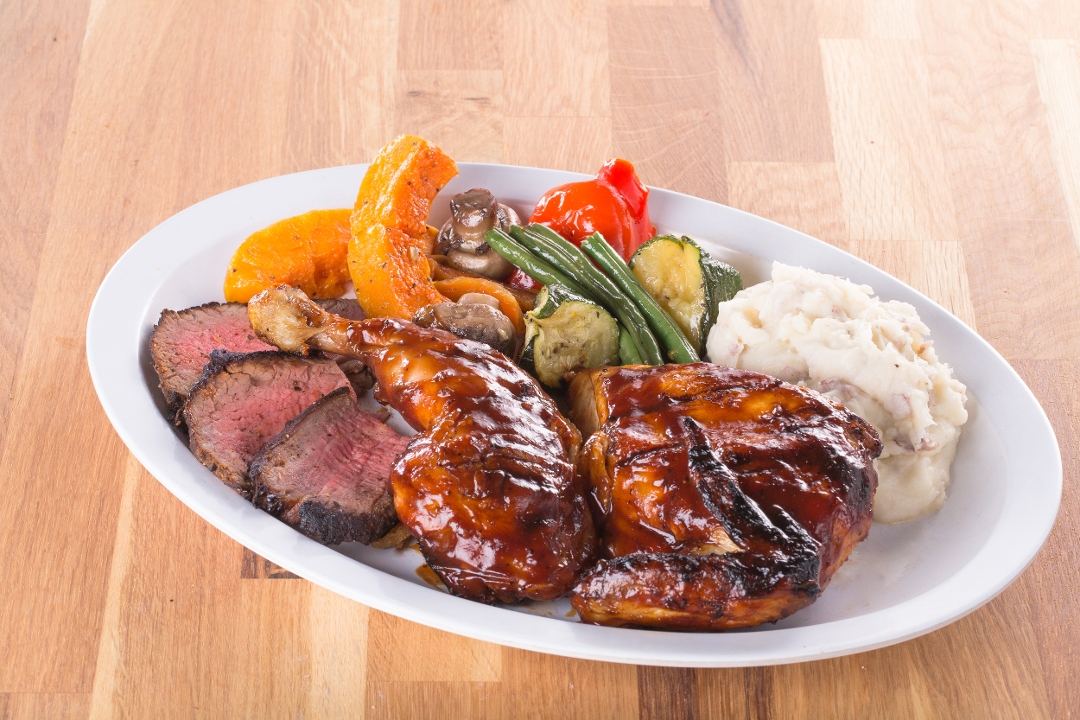 Order Two Meat Platter food online from Kichi Grill store, San Francisco on bringmethat.com