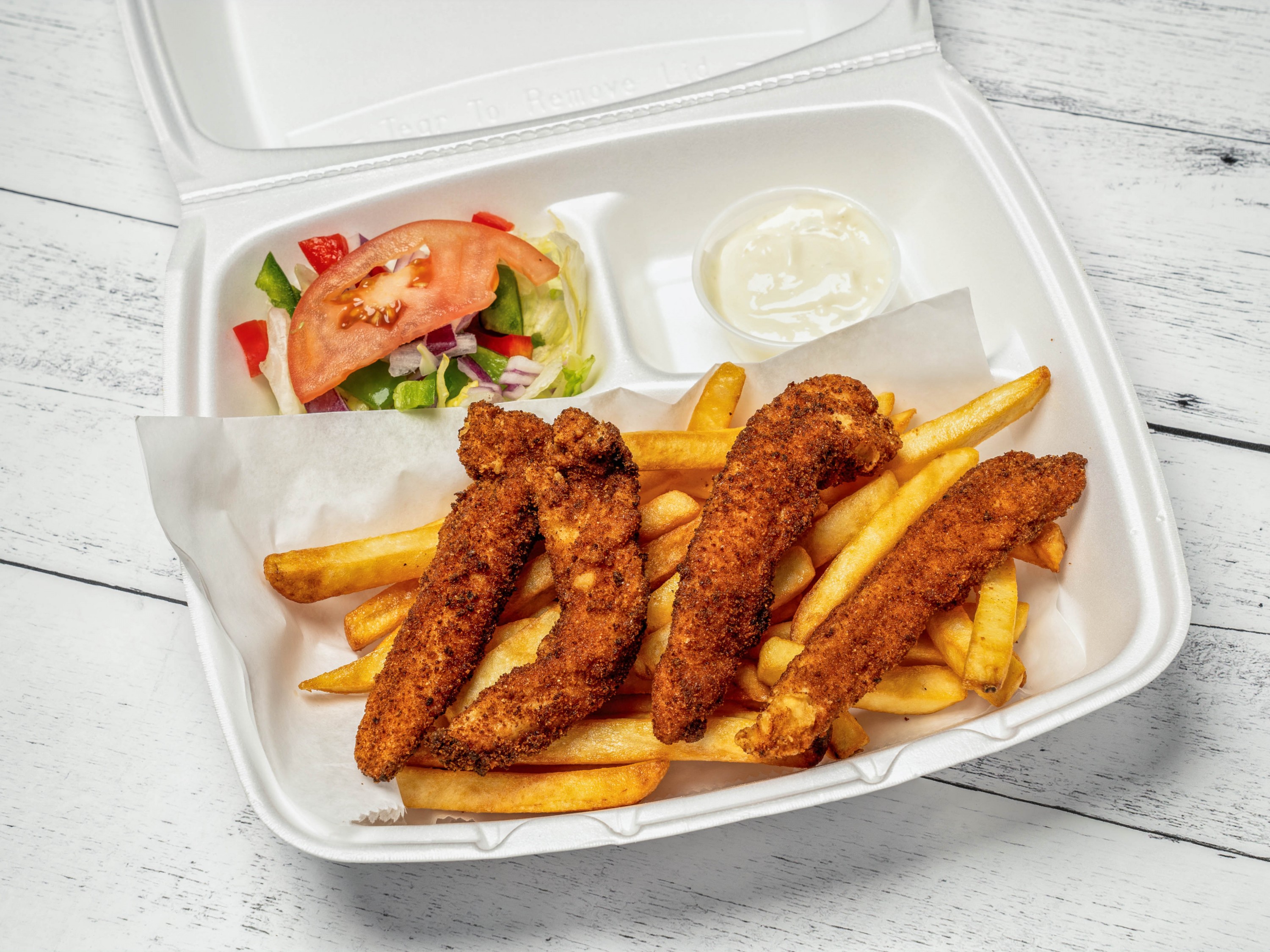 Order Chicken Finger Dinner Plate  food online from Nb Pizza Spot & More store, New Bedford on bringmethat.com