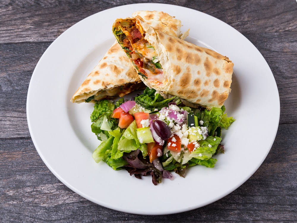 Order Wood-Fired Veggie Lavash Wrap food online from Pita Jungle store, Tempe on bringmethat.com