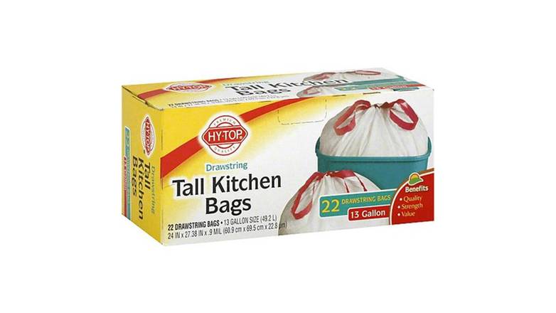 Order Hy-Top Drawstring Tall Kitchen Bags food online from Trumbull Mobil store, Trumbull on bringmethat.com
