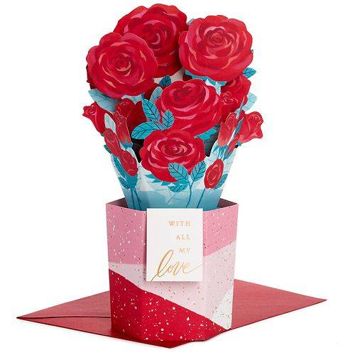 Order Hallmark Pop Up Displayable Valentine's Day Card or Everyday Love Card (Rose Bouquet) S42 - 1.0 ea food online from Walgreens store, Riverside on bringmethat.com