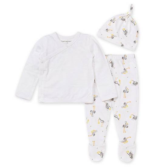 Order Burt's Bees Baby® Preemie 3-Piece Special Delivery Take Me Home Set in Cloud food online from Bed Bath & Beyond store, Westbury on bringmethat.com