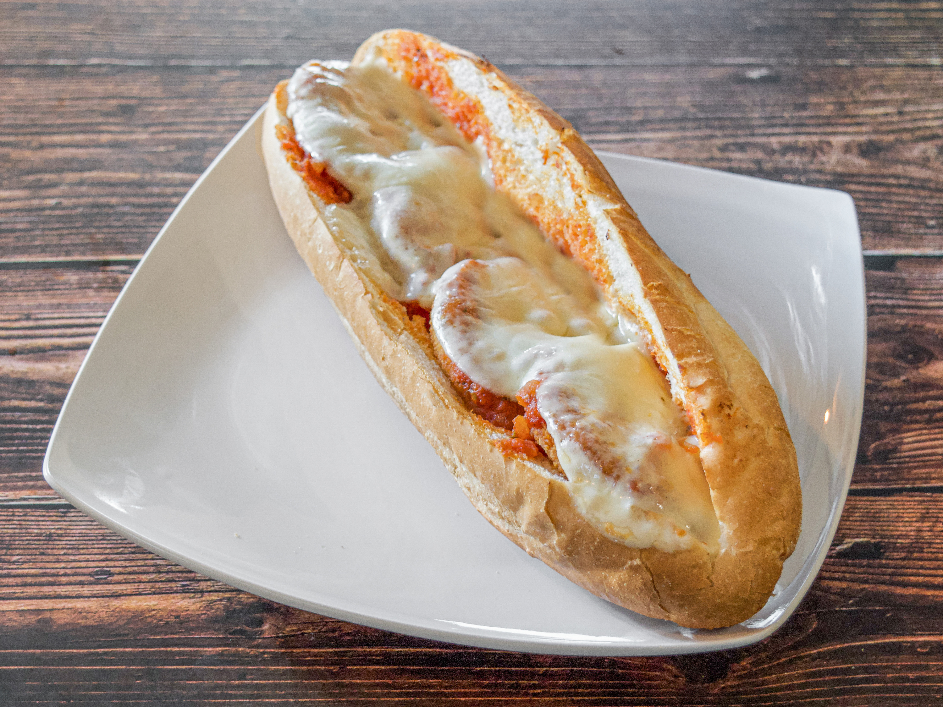 Order Small Chicken Parm Hot Sub food online from Nick Pizza store, Quincy on bringmethat.com