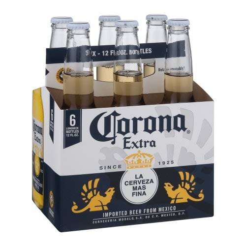 Order Corona · Extra Mexican Pilsner Beer (6 x 12 fl oz) bottles  food online from D & B Liquor store, Olmos Park on bringmethat.com