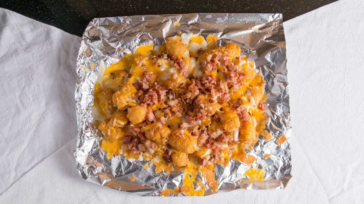 Order Bacon Cheese Tots food online from Cars Sandwiches & Shakes store, Montclair on bringmethat.com