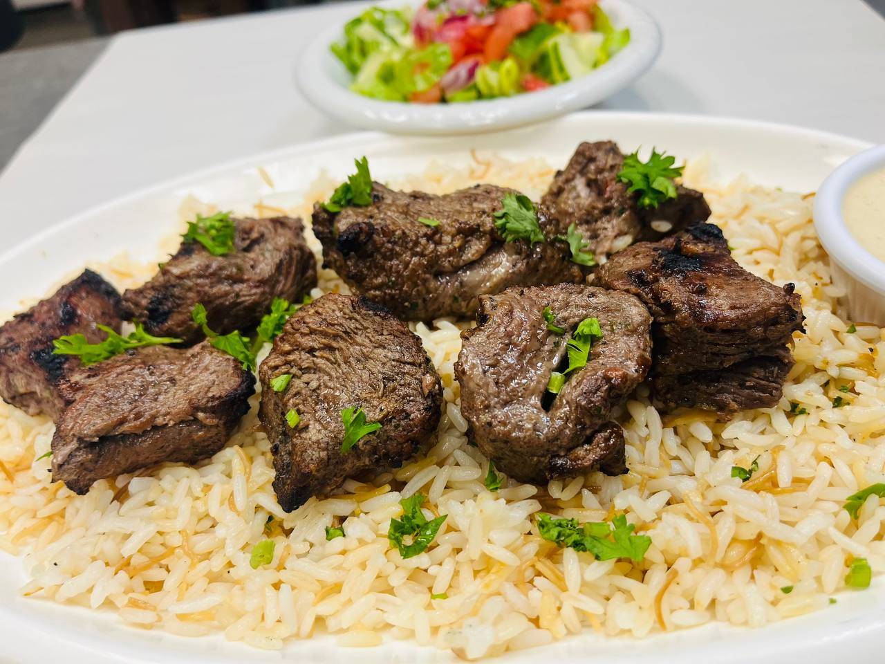 Order Beef Kabob food online from Taste of Egypt store, Arlington on bringmethat.com