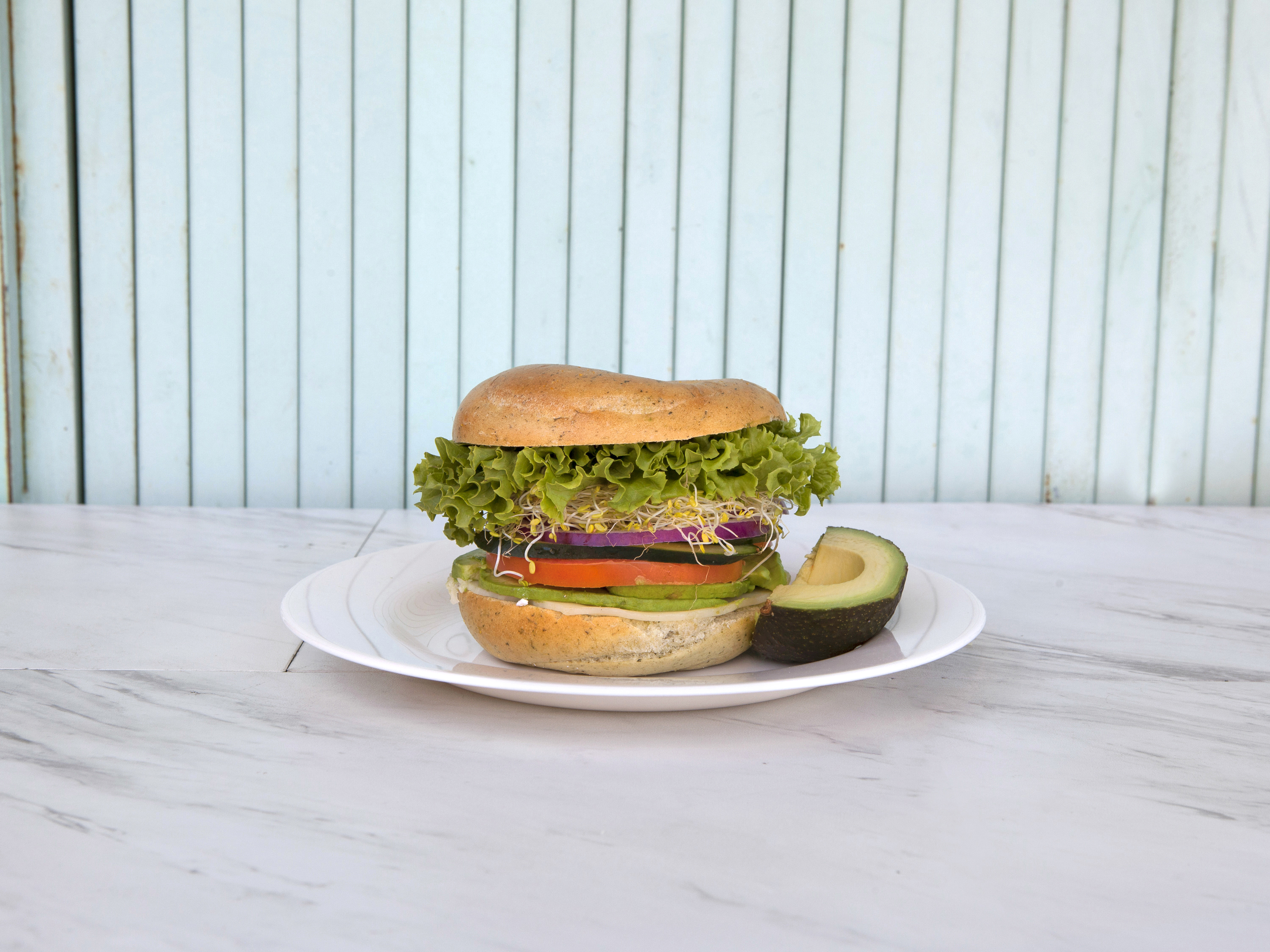 Order Veggie Sandwich food online from Bueller Bagels store, Los Angeles on bringmethat.com