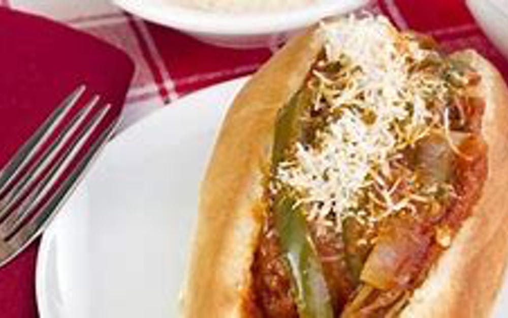 Order Sausage Parmigiana Sub - 7" food online from Pino's Pizzeria store, Easton on bringmethat.com