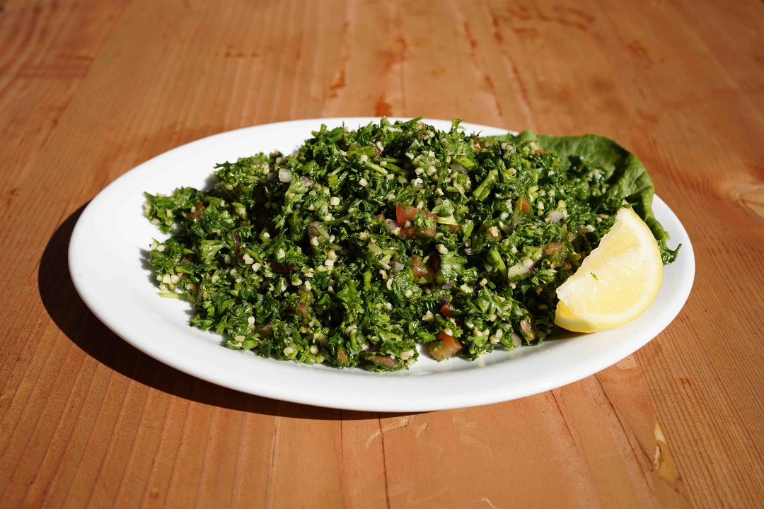 Order Tabouli Salad food online from Pasha Mediterranean store, Redwood City on bringmethat.com