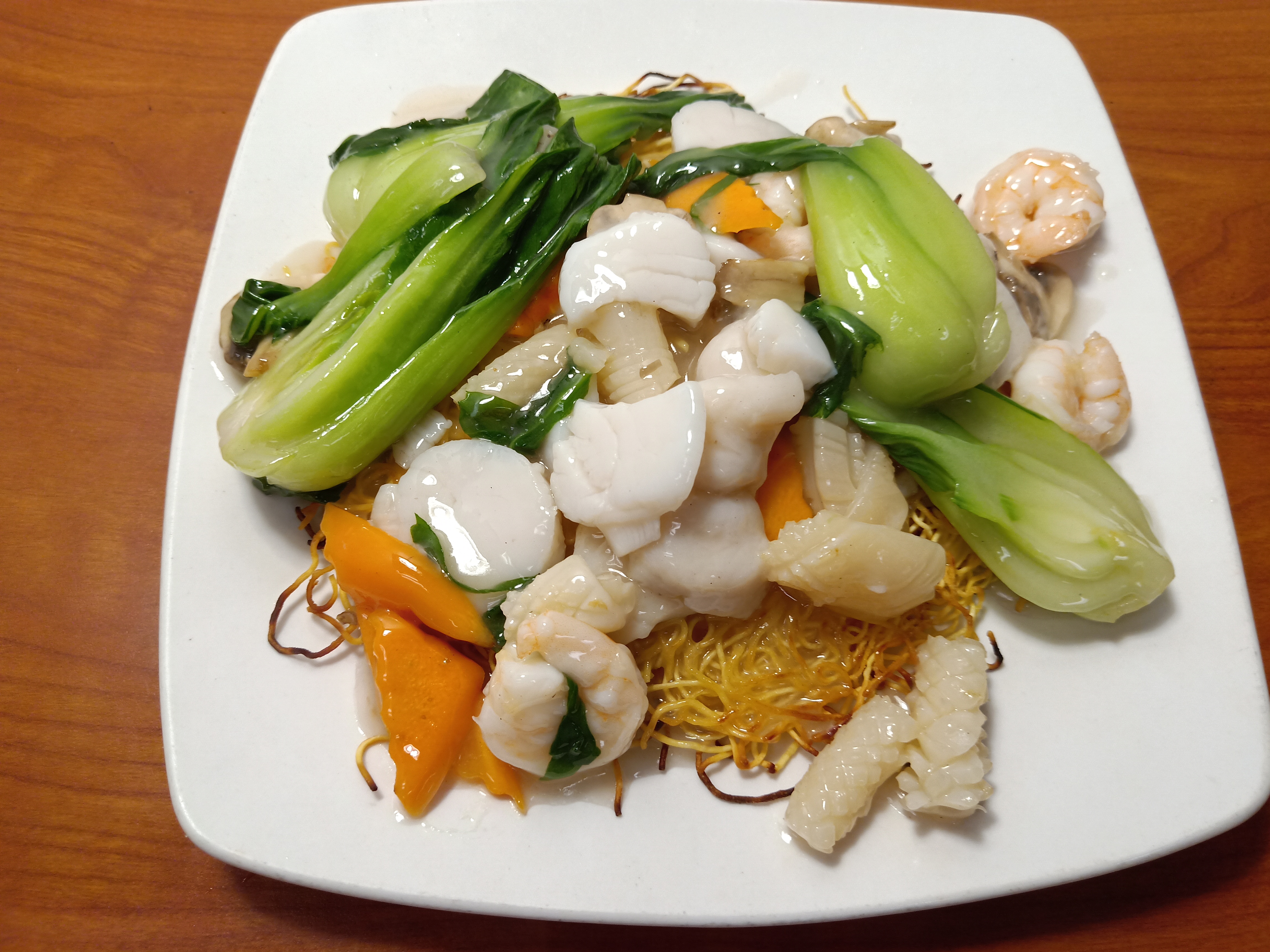 Order Seafood Pan Fried Noodle food online from Red Ginger China Bistro store, Saint Paul on bringmethat.com