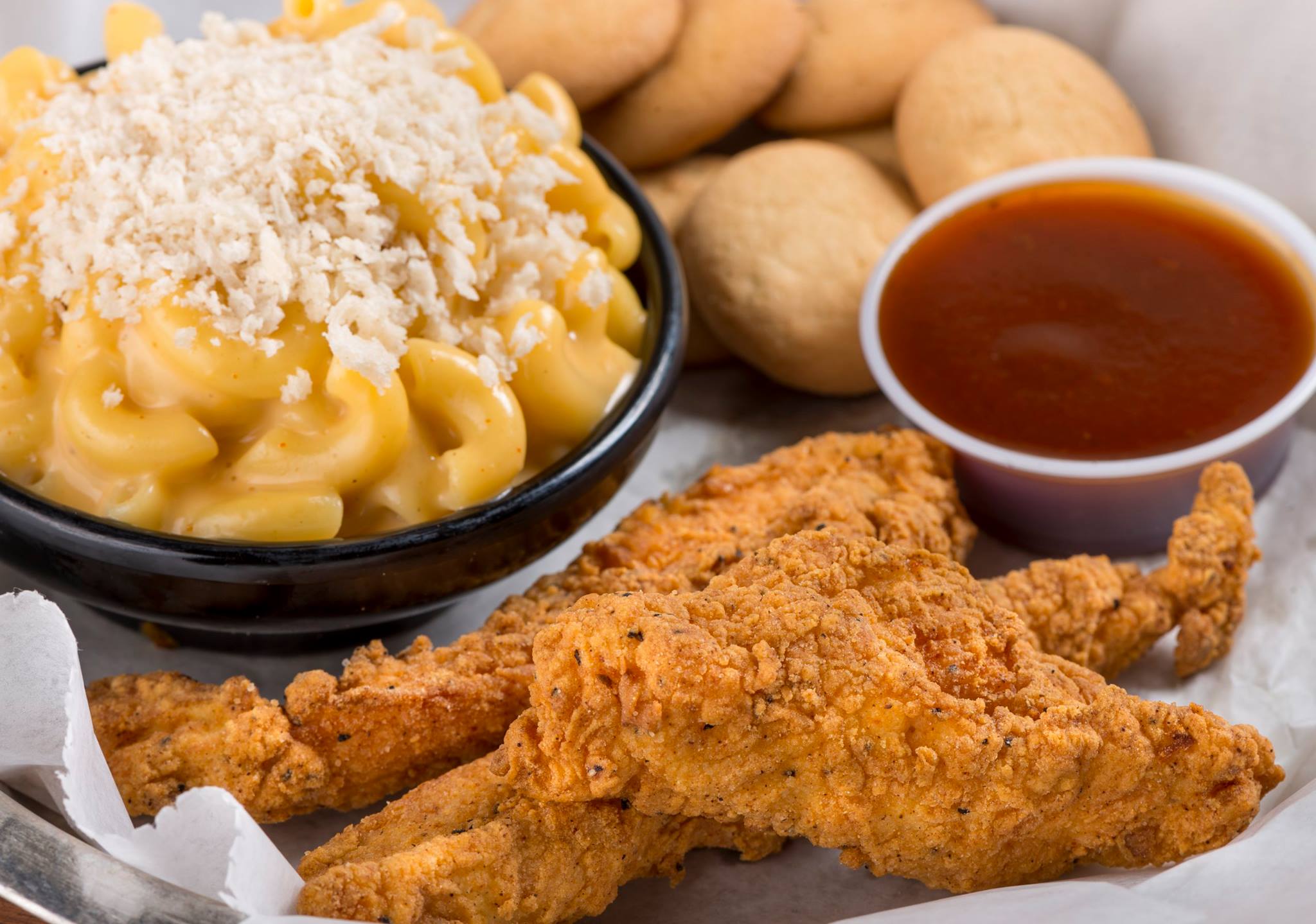 Order Kids' Chicken Tender Plate food online from Old Carolina Barbecue Company store, Canton on bringmethat.com
