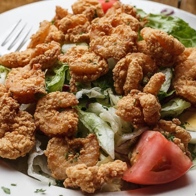 Order Fried Shrimp Salad food online from Mandina's Restaurant store, Mandeville on bringmethat.com