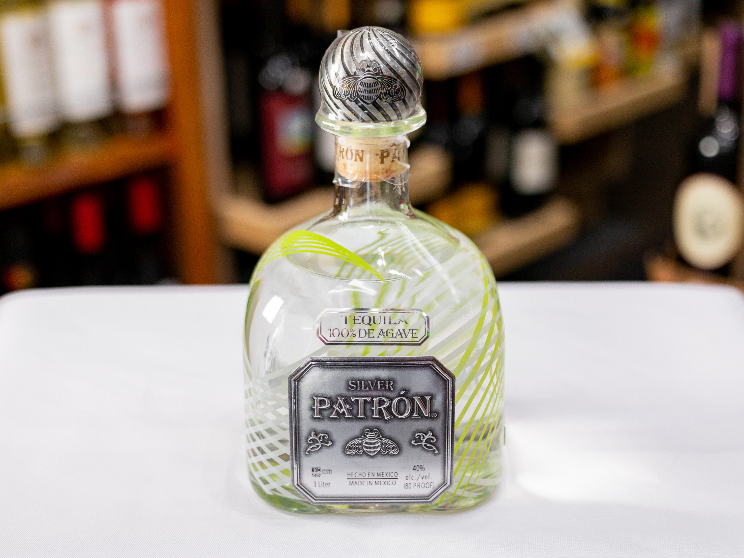 Order 1 Liter Patron Silver Tequila food online from Mike Liquor store, Huntington Beach on bringmethat.com