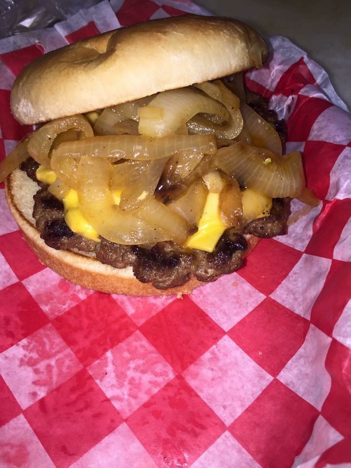 Order 1015 Burger (1/2 lb.) food online from Ranch House Burgers II store, Mission on bringmethat.com