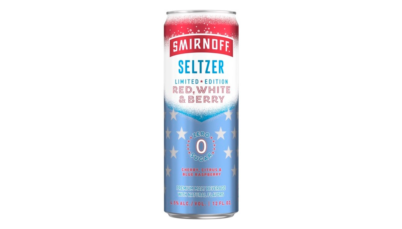 Order Smirnoff Seltzer Red, White and Berry 12x 12oz Cans food online from Liquor Palace store, Burbank on bringmethat.com