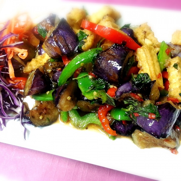 Order Spicy Eggplant a La Carte food online from Thai Chef Cuisine store, Azusa on bringmethat.com
