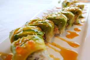 Order Caterpillar Roll food online from Minato Sushi store, Lake Forest on bringmethat.com