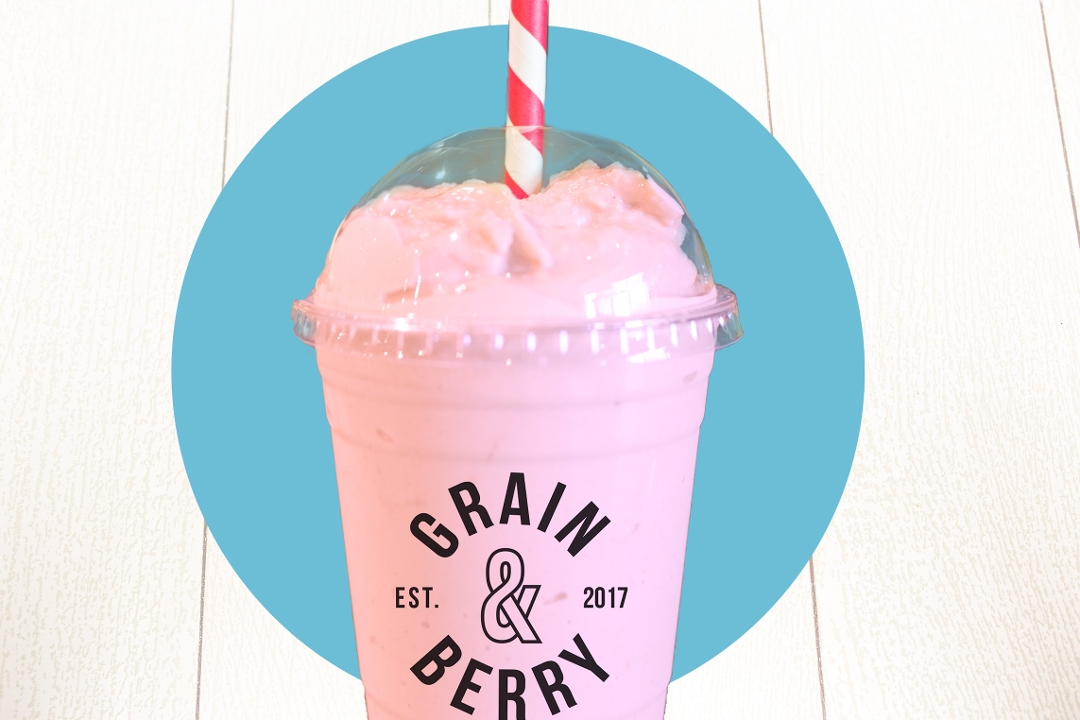 Order Strawberry Fields Smoothie food online from Grain And Berry store, Nashville on bringmethat.com